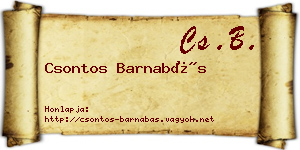 Csontos Barnabás névjegykártya